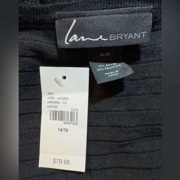 Lane Bryant Mixed Knit Babyboll Sweater Dress - Picture 8 of 8